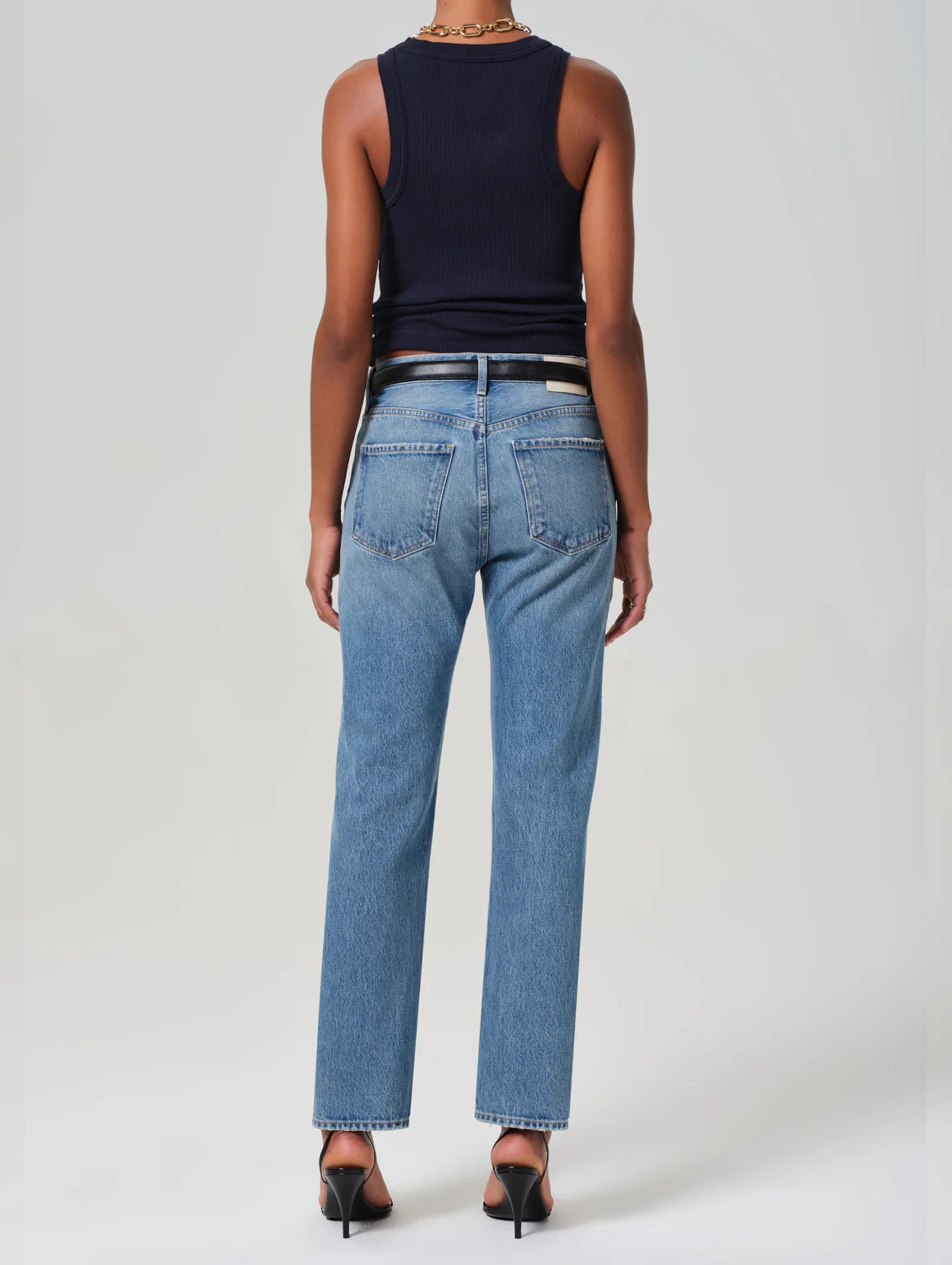 Blaine High Rise Straight in Perri