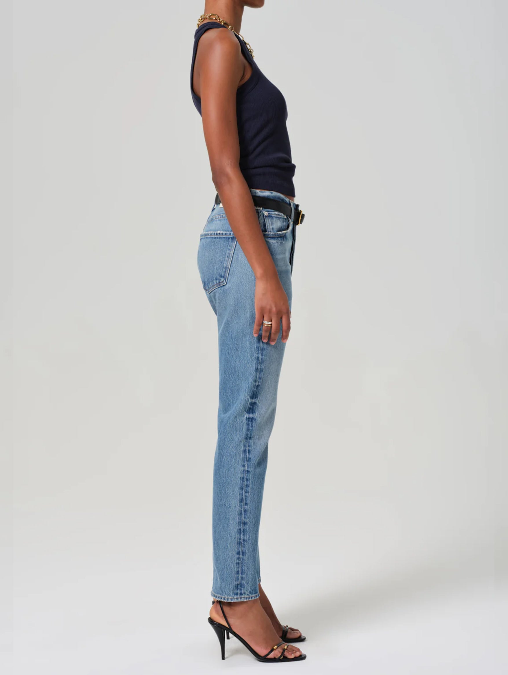 Blaine High Rise Straight in Perri