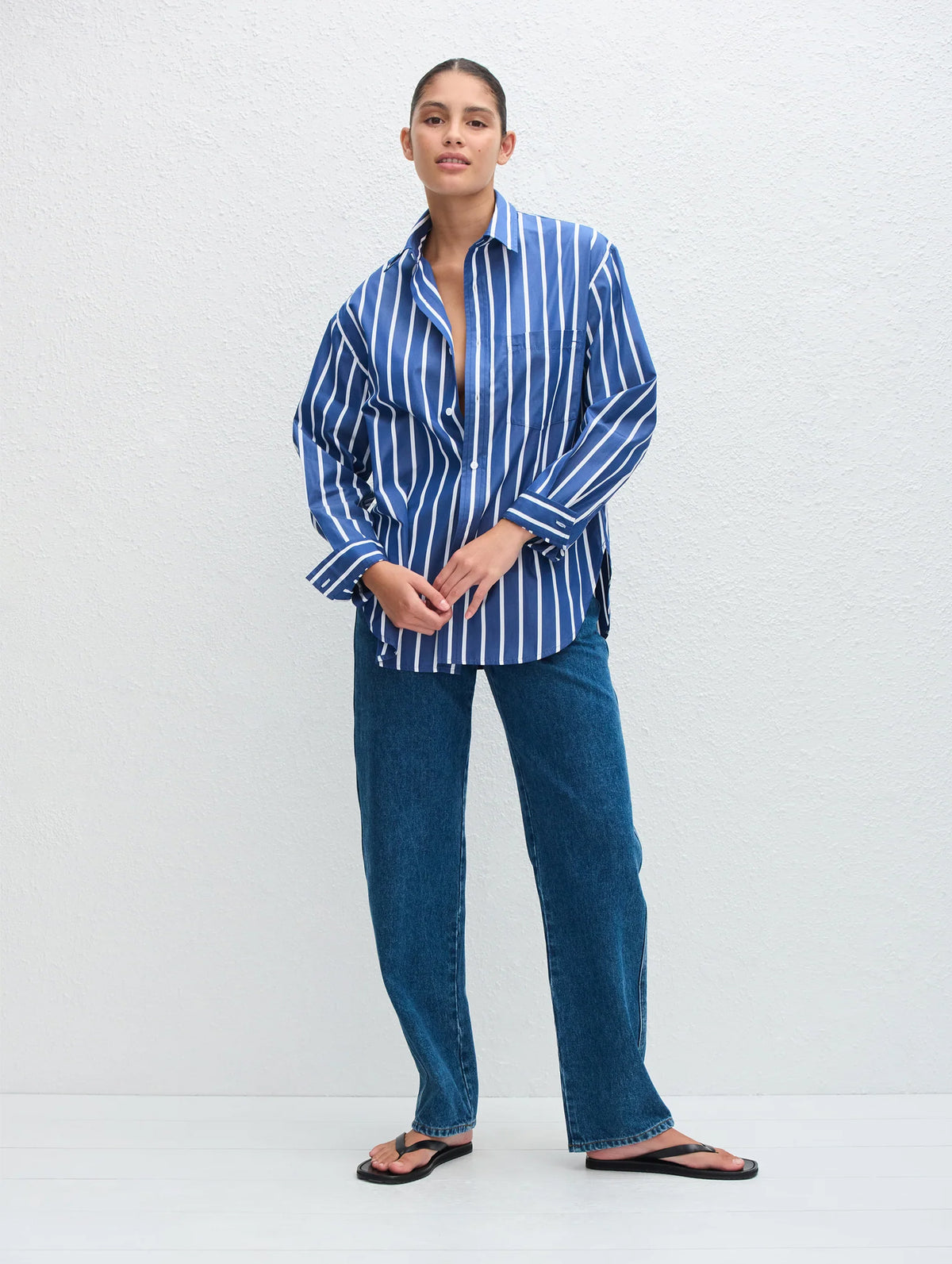 Classic Stripe Shirt in Marine Stripe