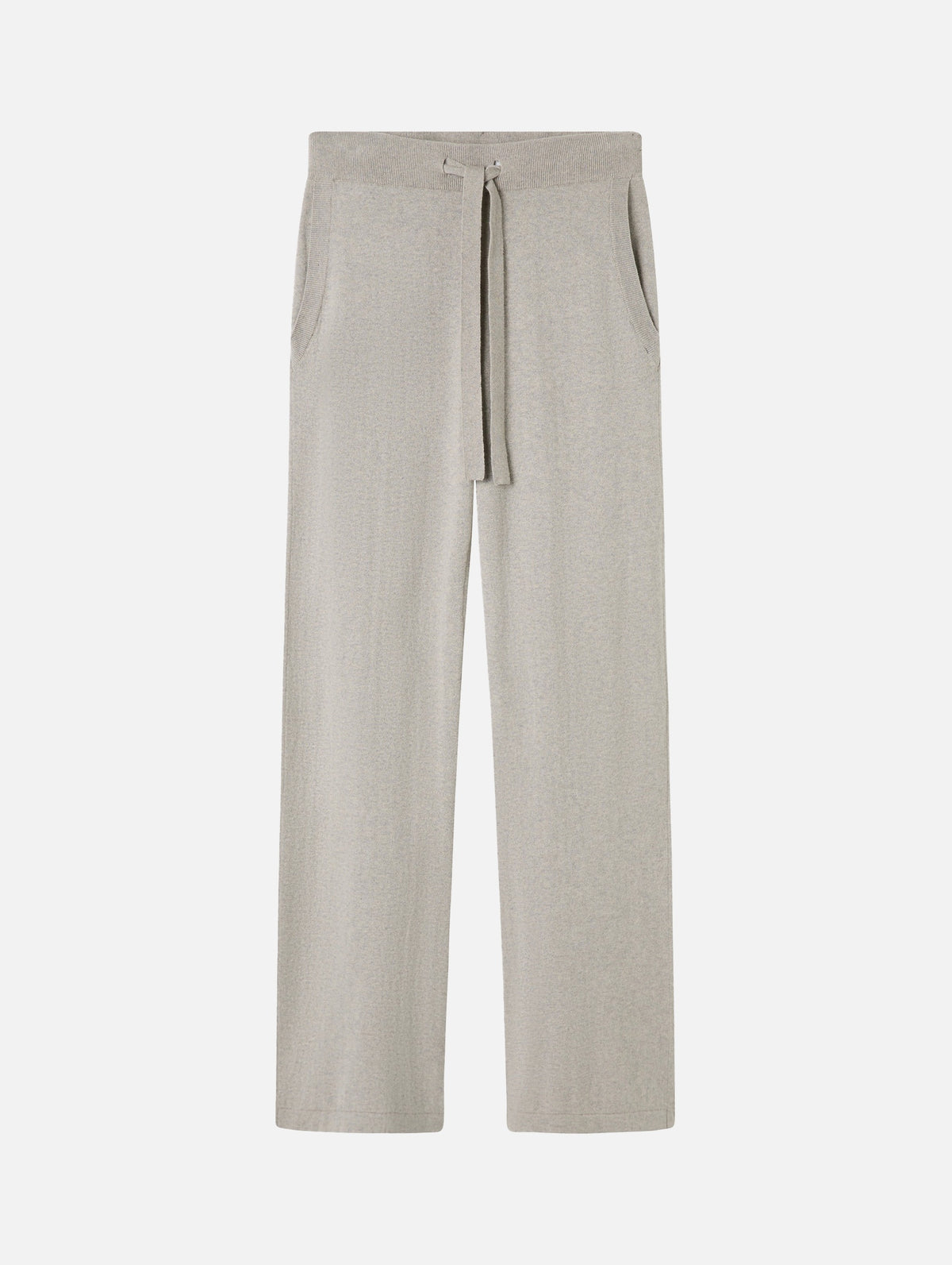 Cotton Cashmere Wide Leg Pant in Ash