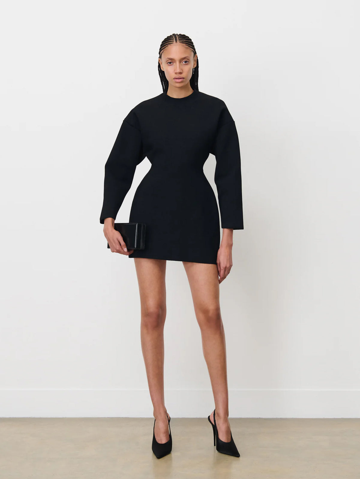 RHW Power Knit Dress in Black