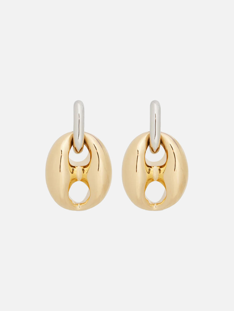 Xtra Eight Chunky Earrings in Silver and Gold