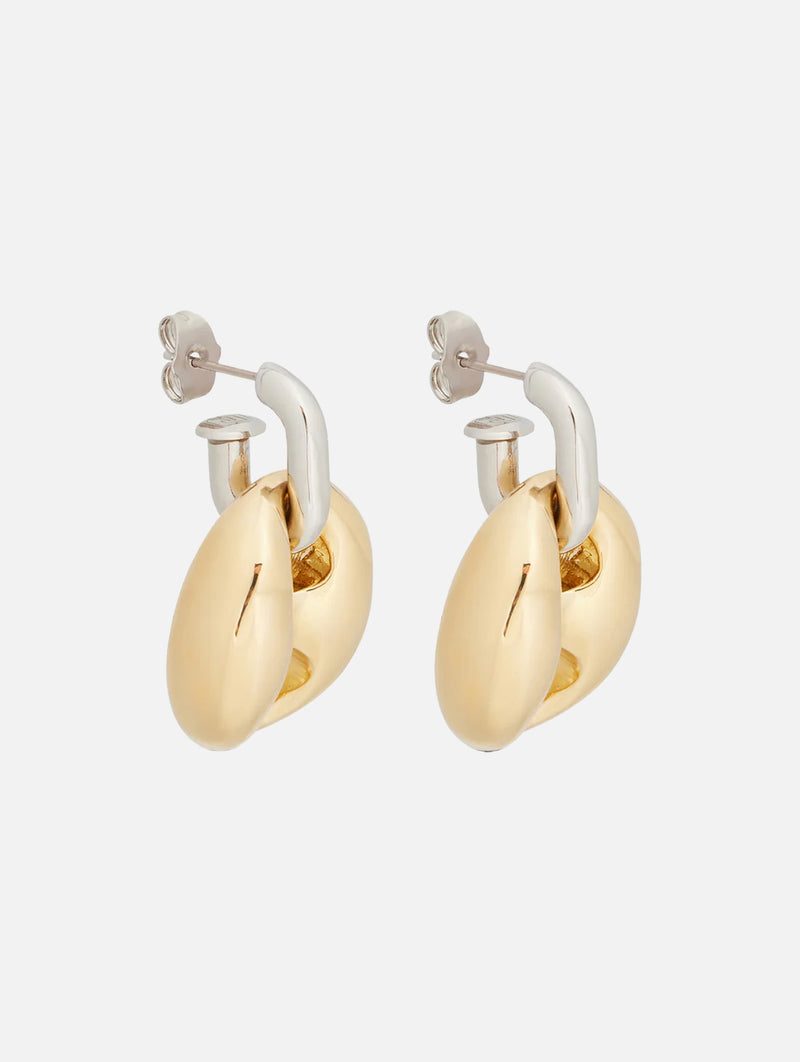 Xtra Eight Chunky Earrings in Silver and Gold