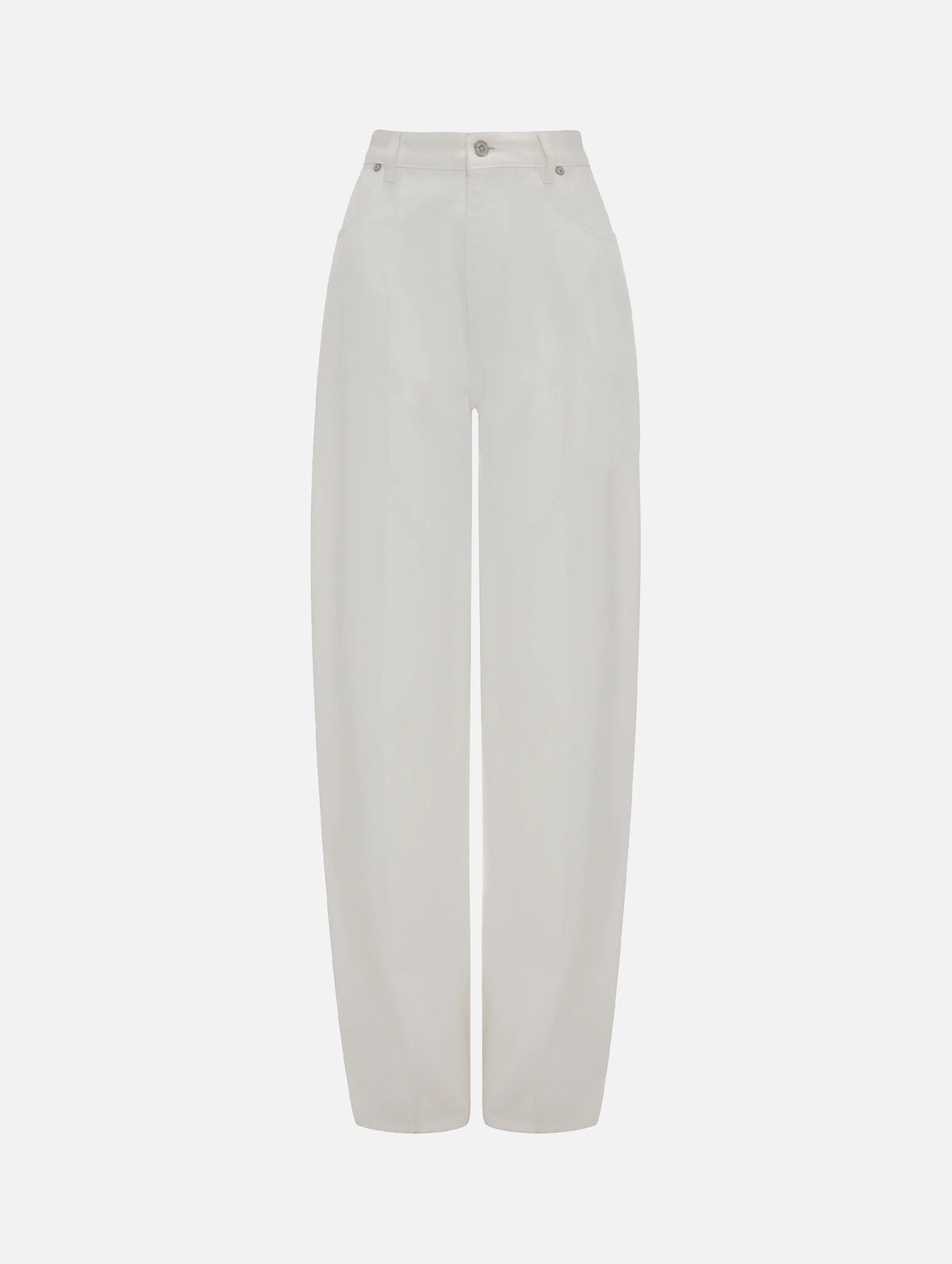 High Waist Cinch Jean in Washed White