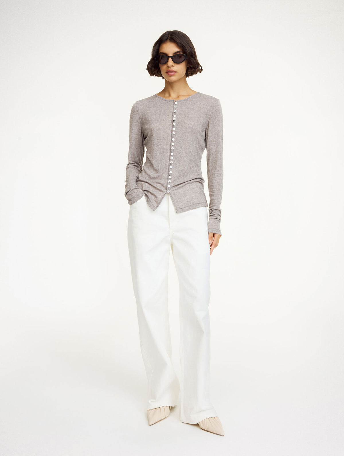 Janes Cardigan in Fossil