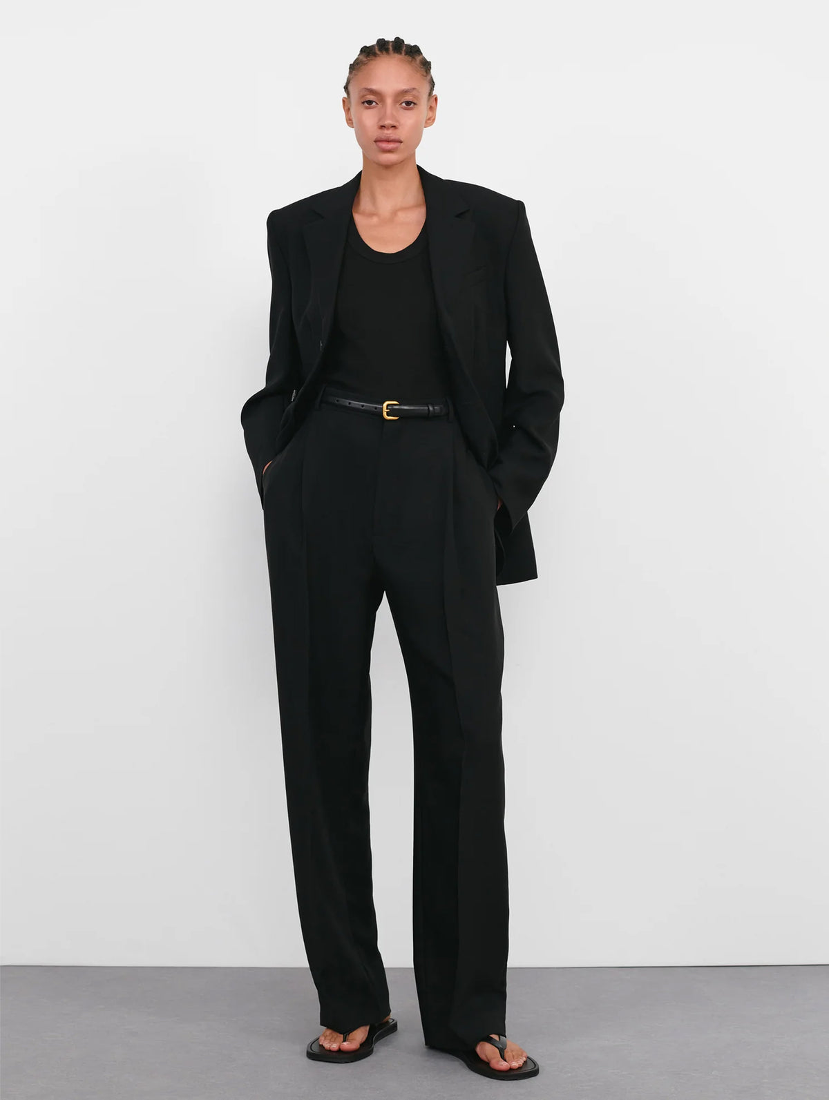 Light Longline Blazer in Black