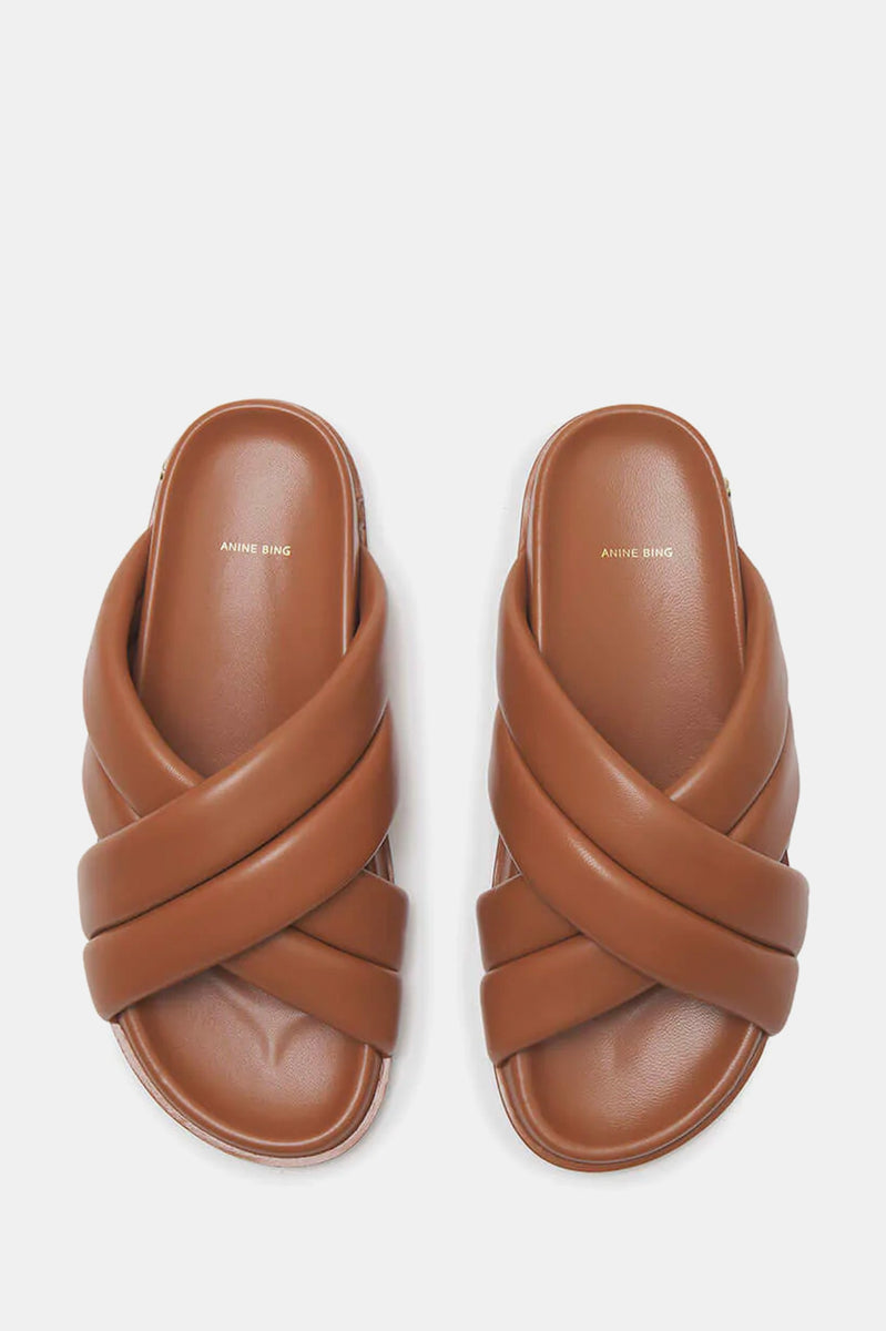 Lizzie Slides in Cognac Muse Boutique