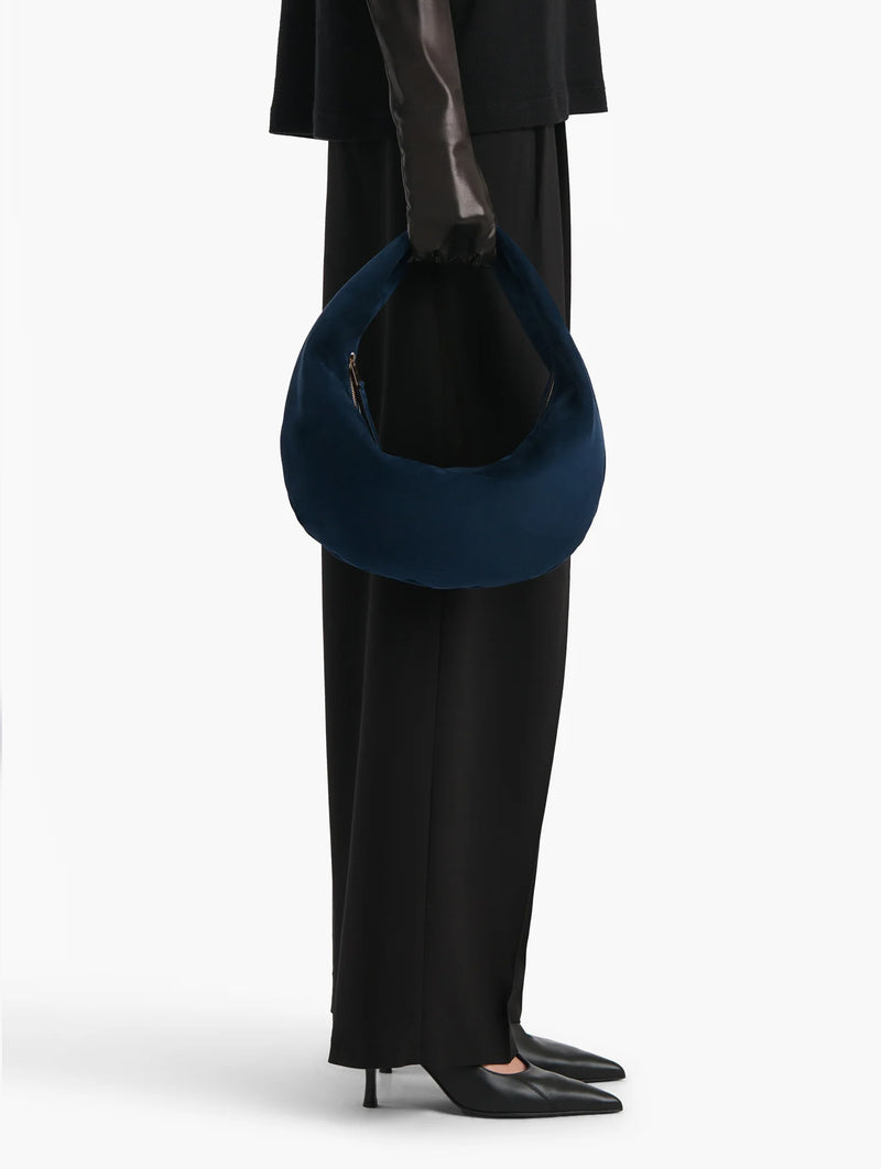 Medium Olivia Hobo Bag in Midnight Suede