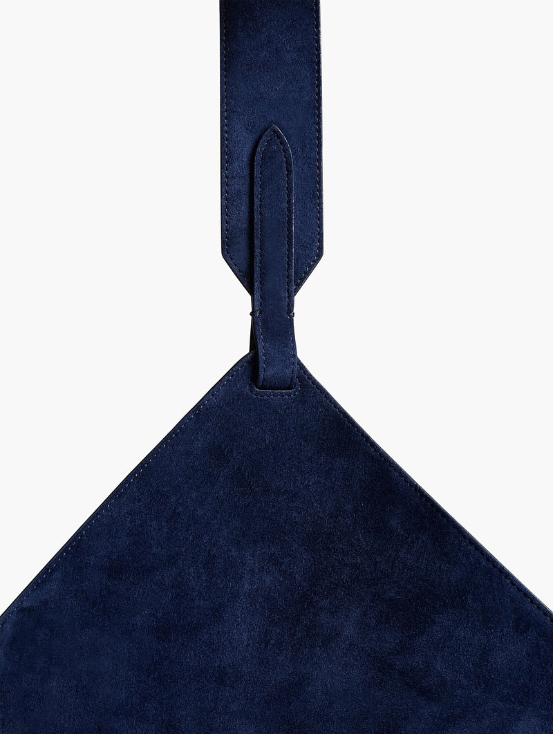 Medium Lotus Tote in Midnight Suede