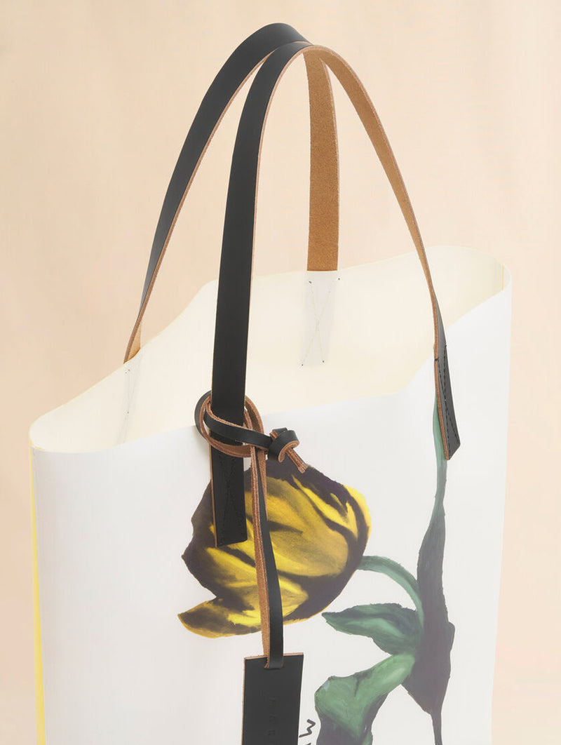 Tribeca Tote in White and Yellow
