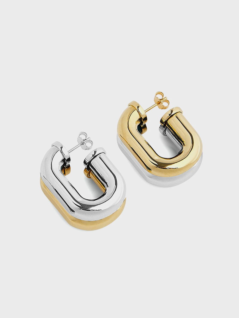 XL Link Earrings in Gold and Silver