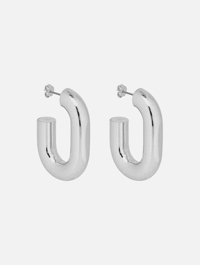XL Link Earrings in Silver