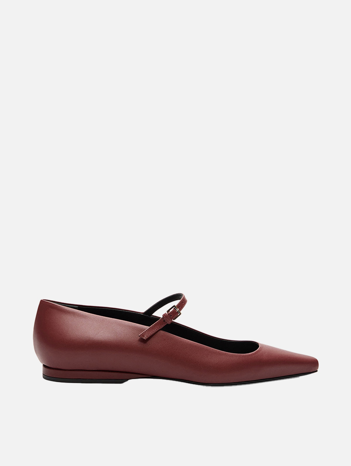 Alice Leather Ballerinas in Burgundy