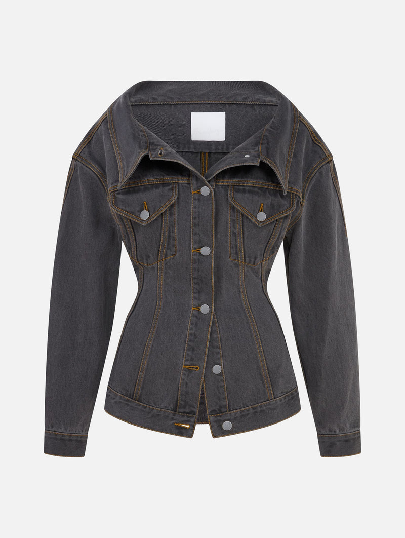 Jemimah Denim Jacket in Charcoal
