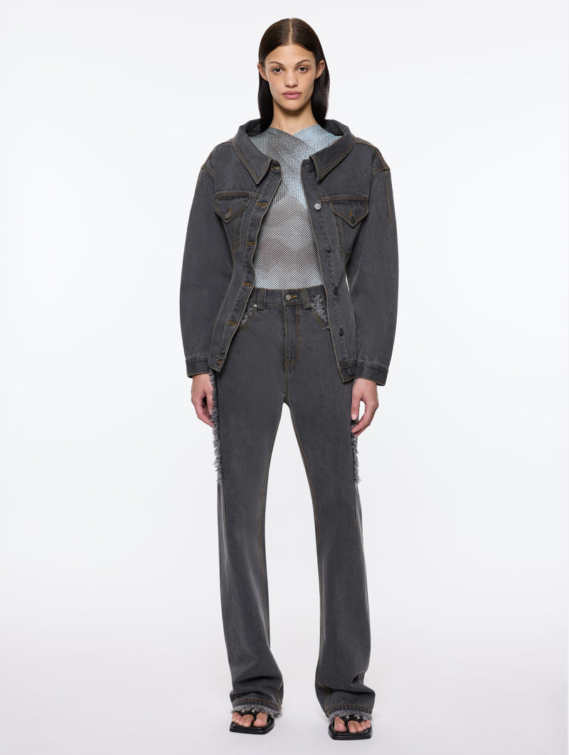 Jemimah Denim Jacket in Charcoal