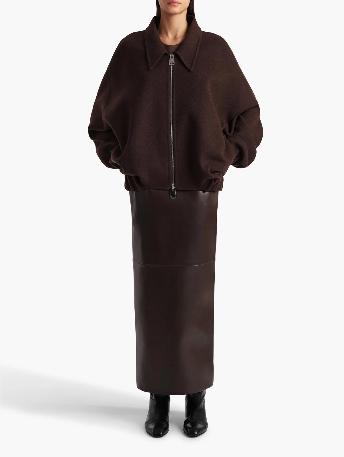 Odin Wool Jacket in Dark Brown