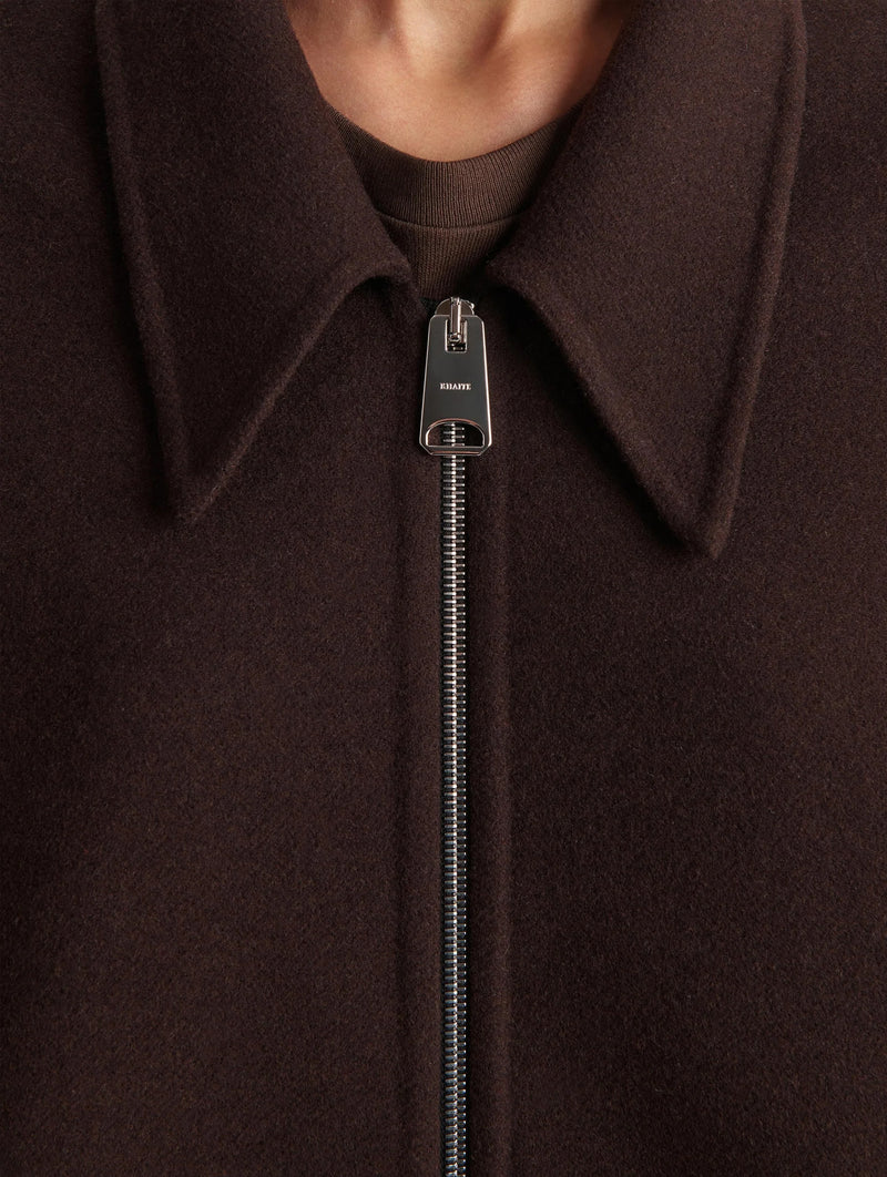 Odin Wool Jacket in Dark Brown