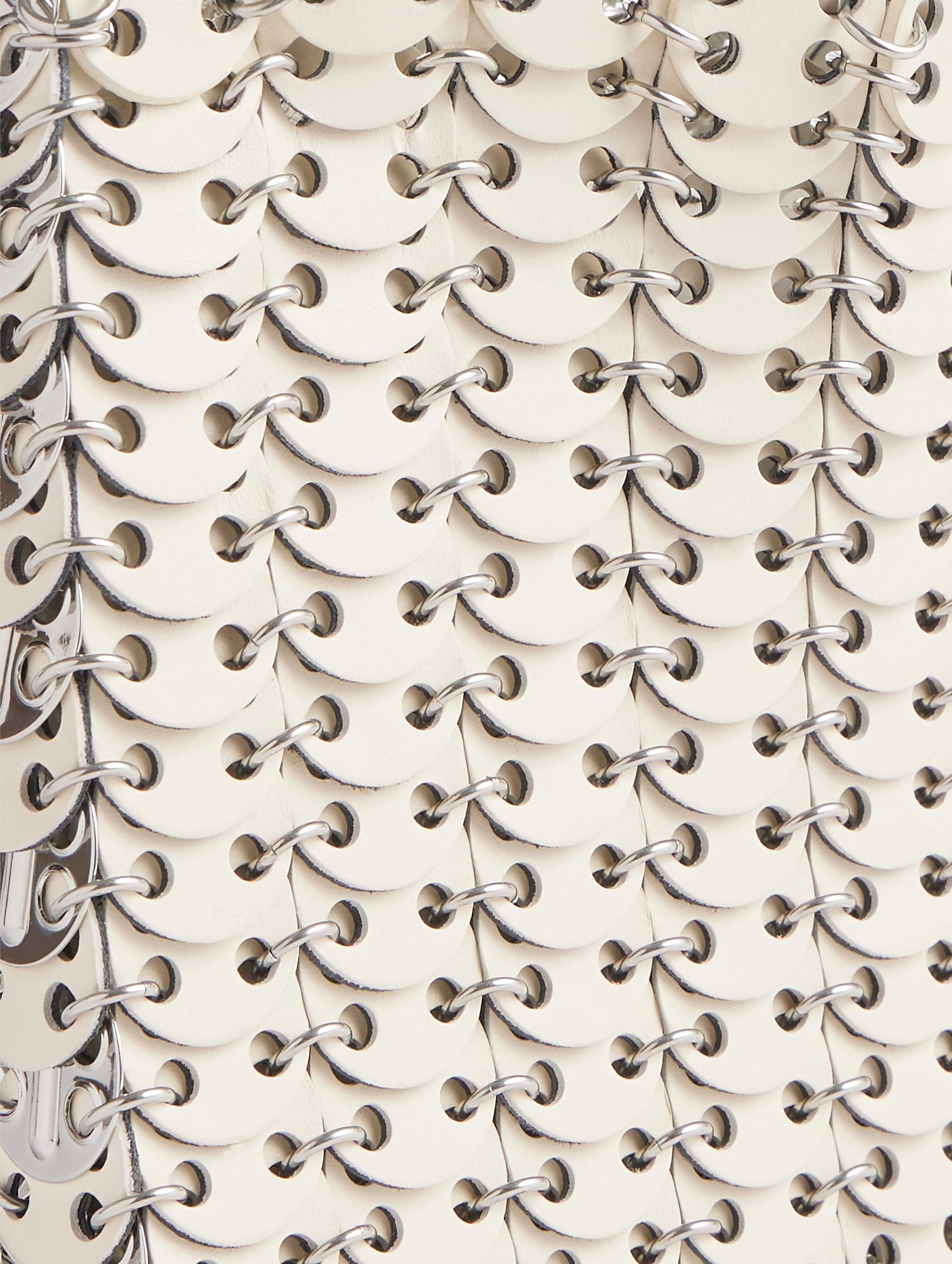 1969 Reversible Leather Flip Bag in Silver and Ivory