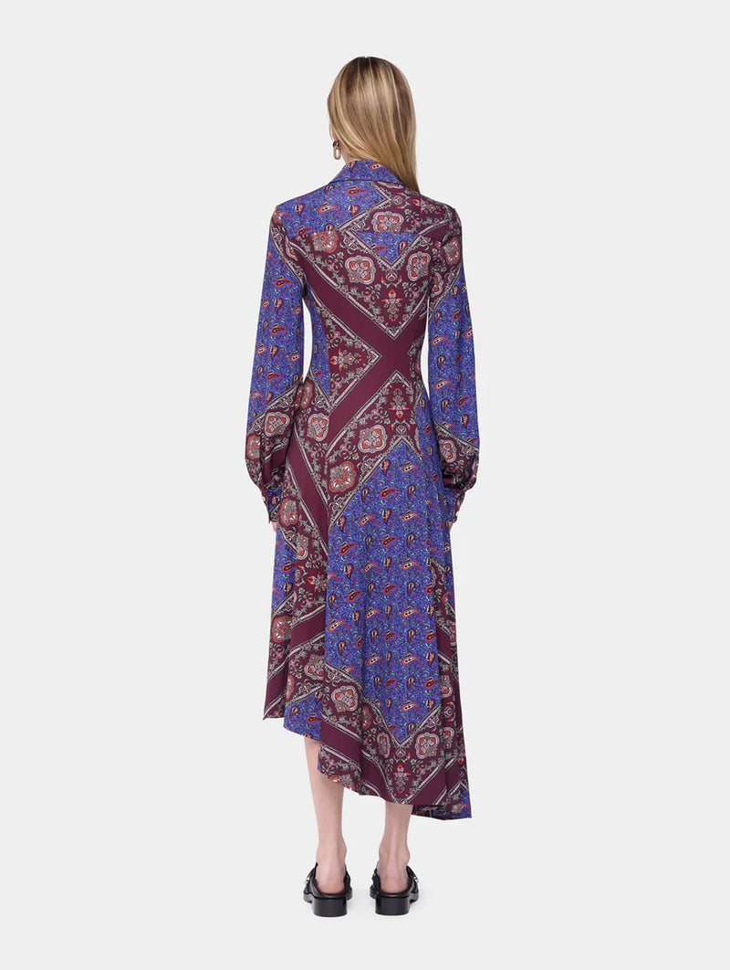 Robe Long Dress in Bandana Paisley Scarf