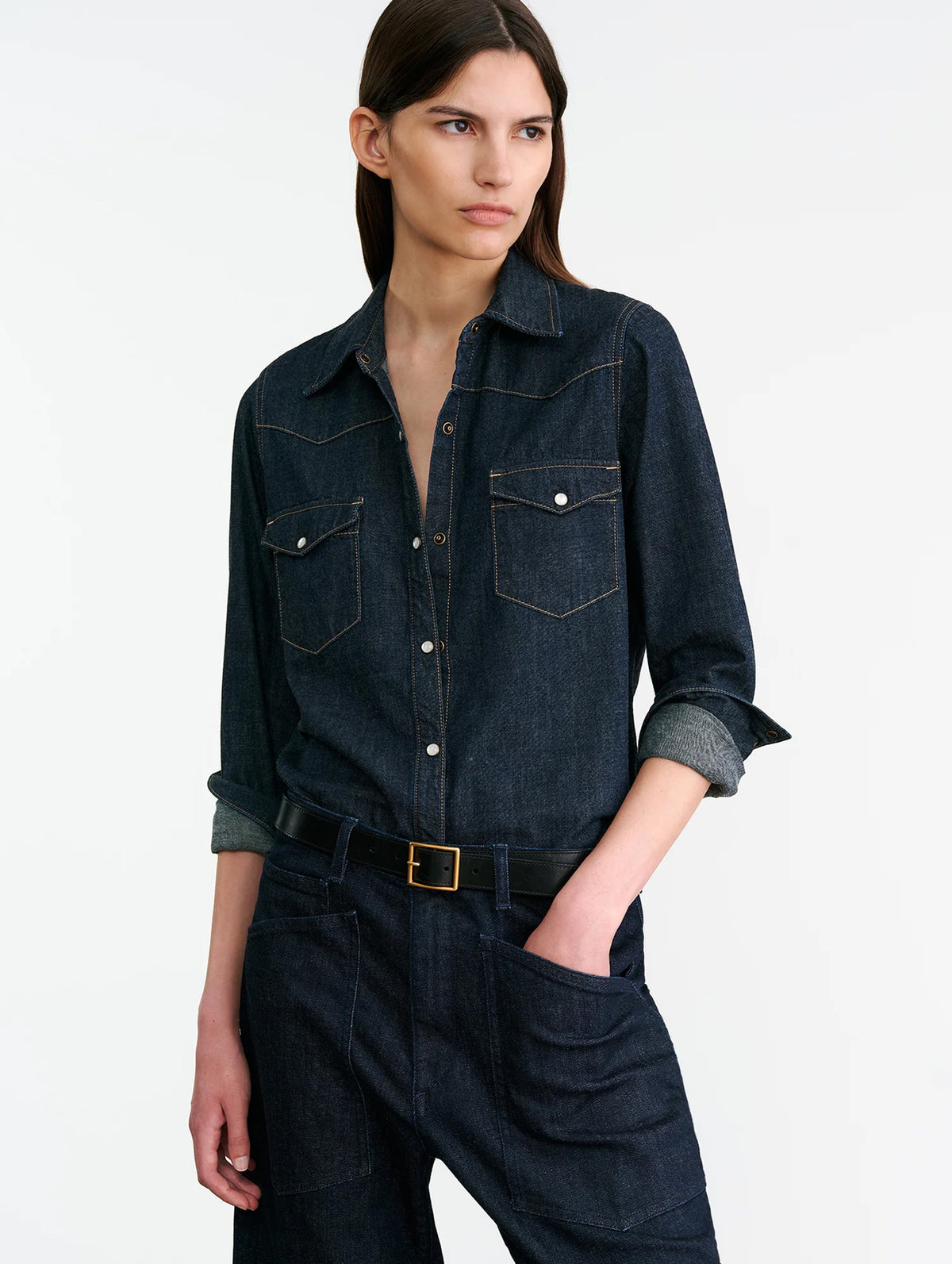 Travis Shirt in Indigo Rinse