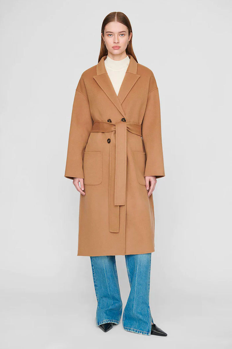 Dylan Coat in Camel Cashmere Blend Muse Boutique