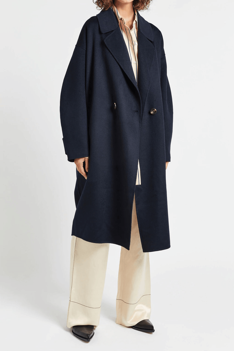 Navy on sale cocoon coat