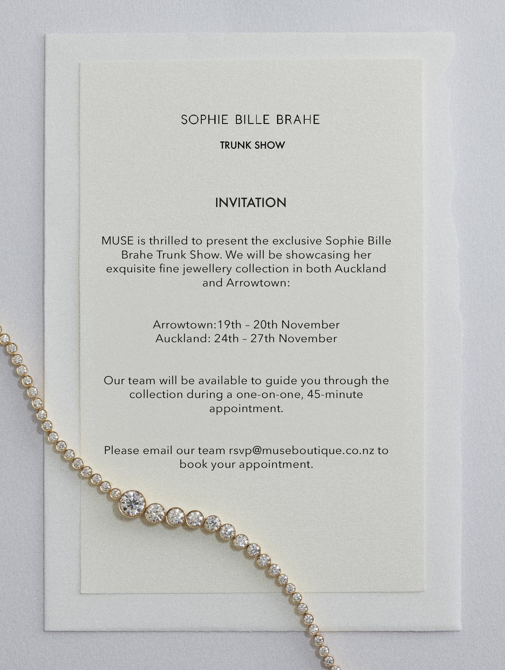 SOPHIE BILLE BRAHE TRUNKSHOW