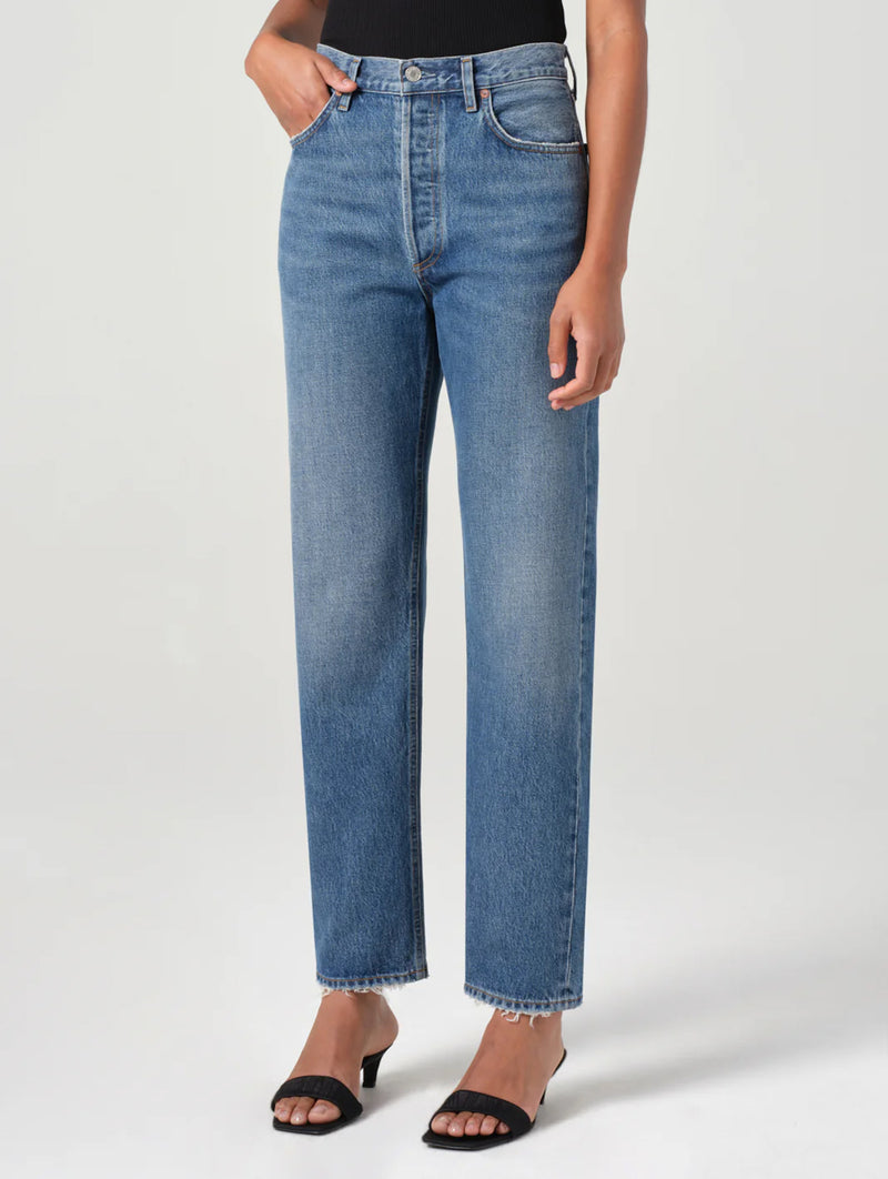 90's Pinch Waist High Rise Straight Jean in Essence