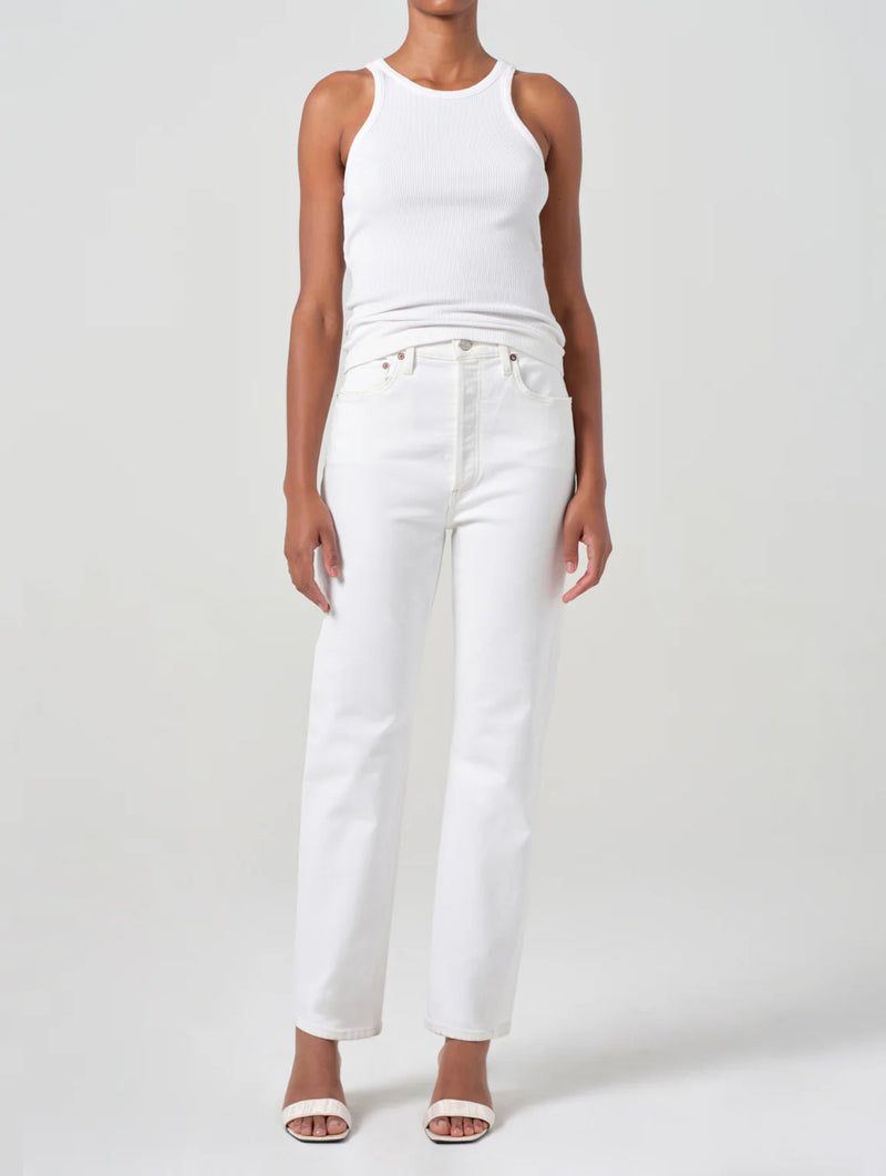 90's Pinch Waist Jean in Marshmallow