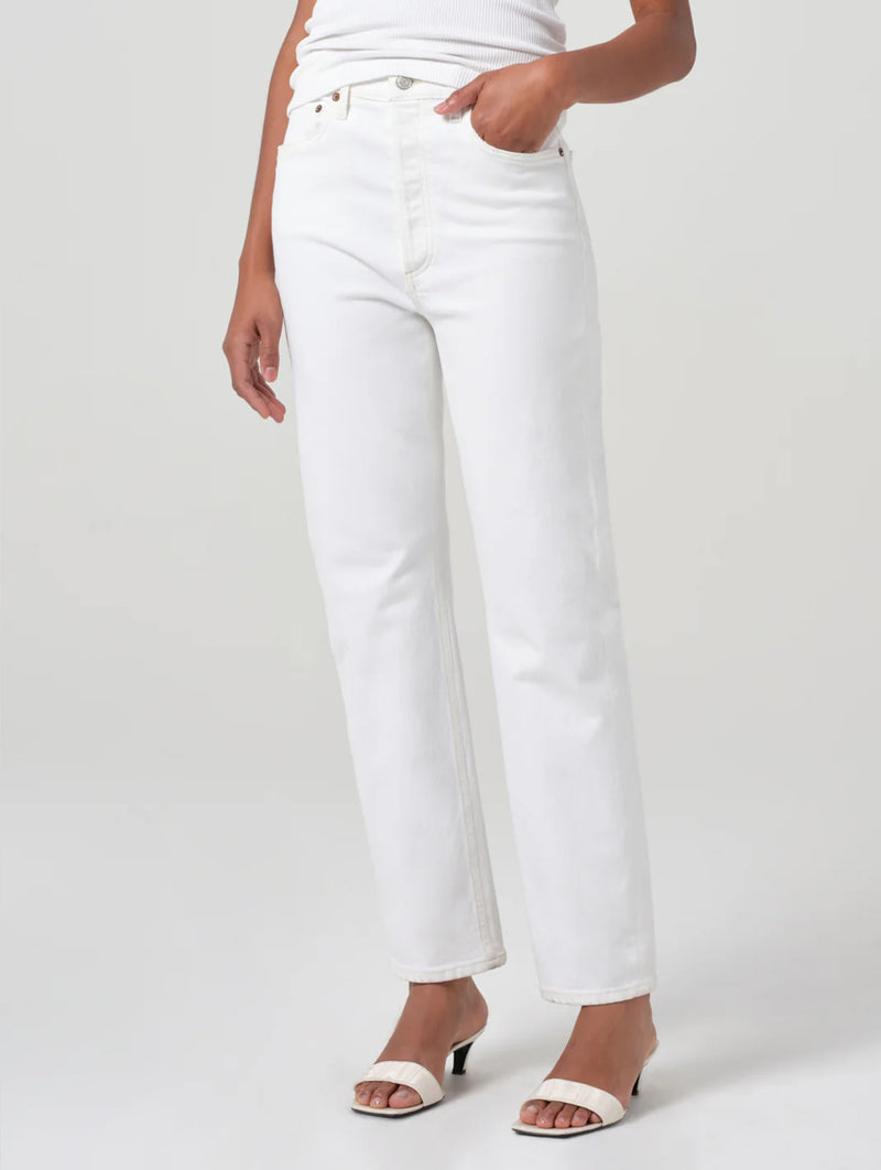 90's Pinch Waist Jean in Marshmallow