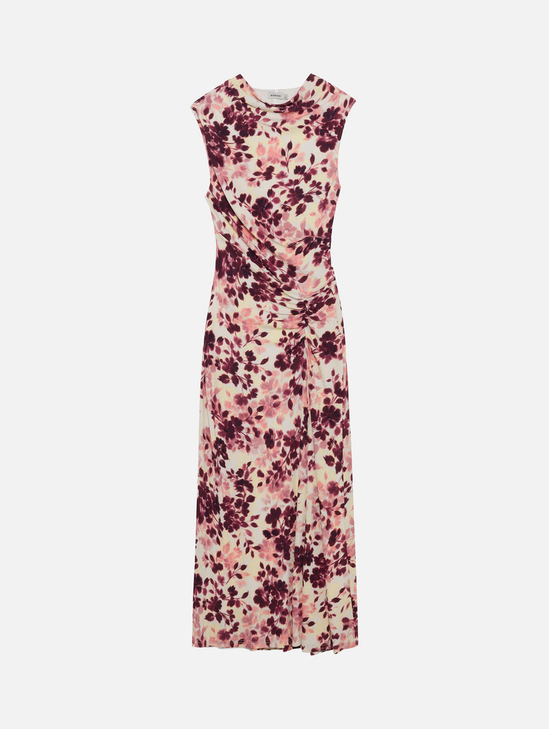 Acacia Midi Dress in Fig Multi