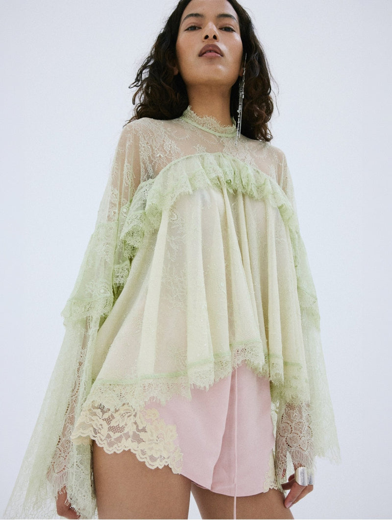 Alita Top in Mint Green