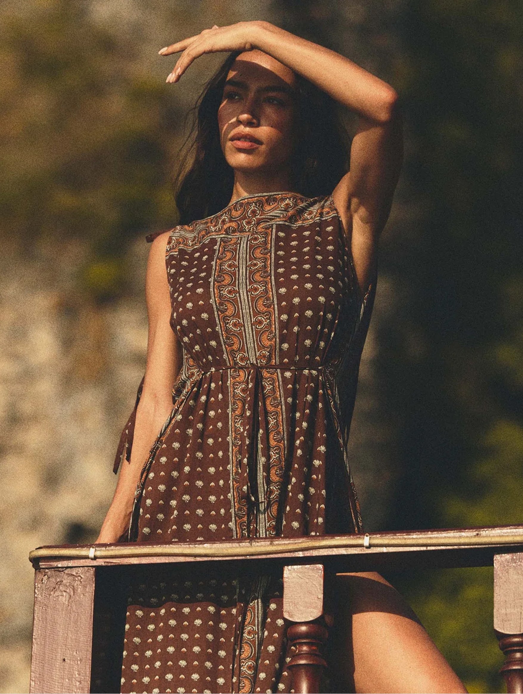 Amarante Dress in Terre Foulard De La Mer
