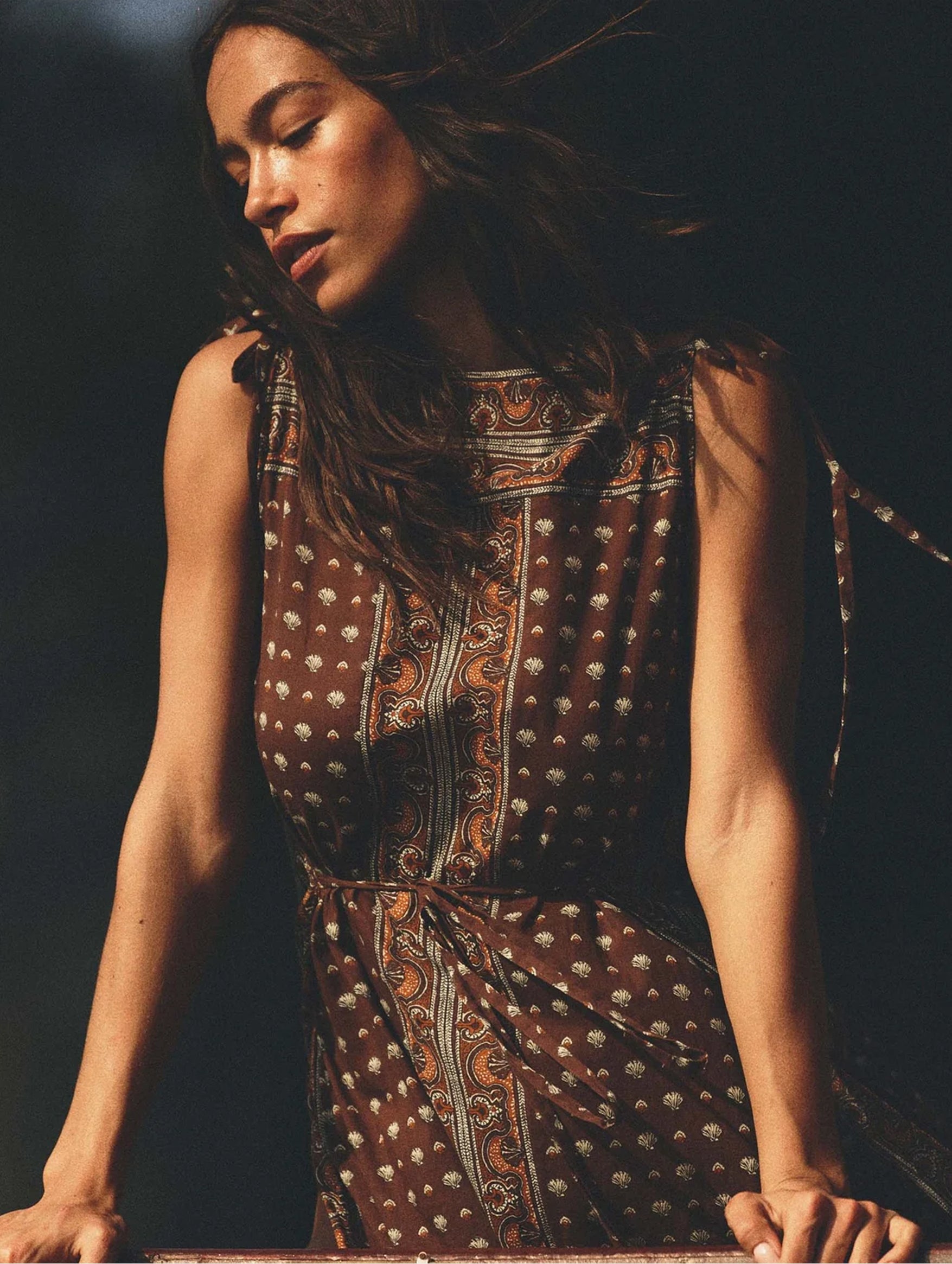 Amarante Dress in Terre Foulard De La Mer