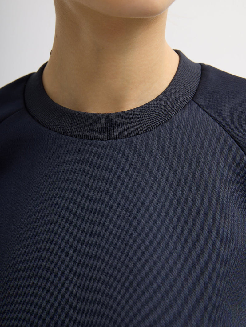Active Knit Raglan Top in Navy