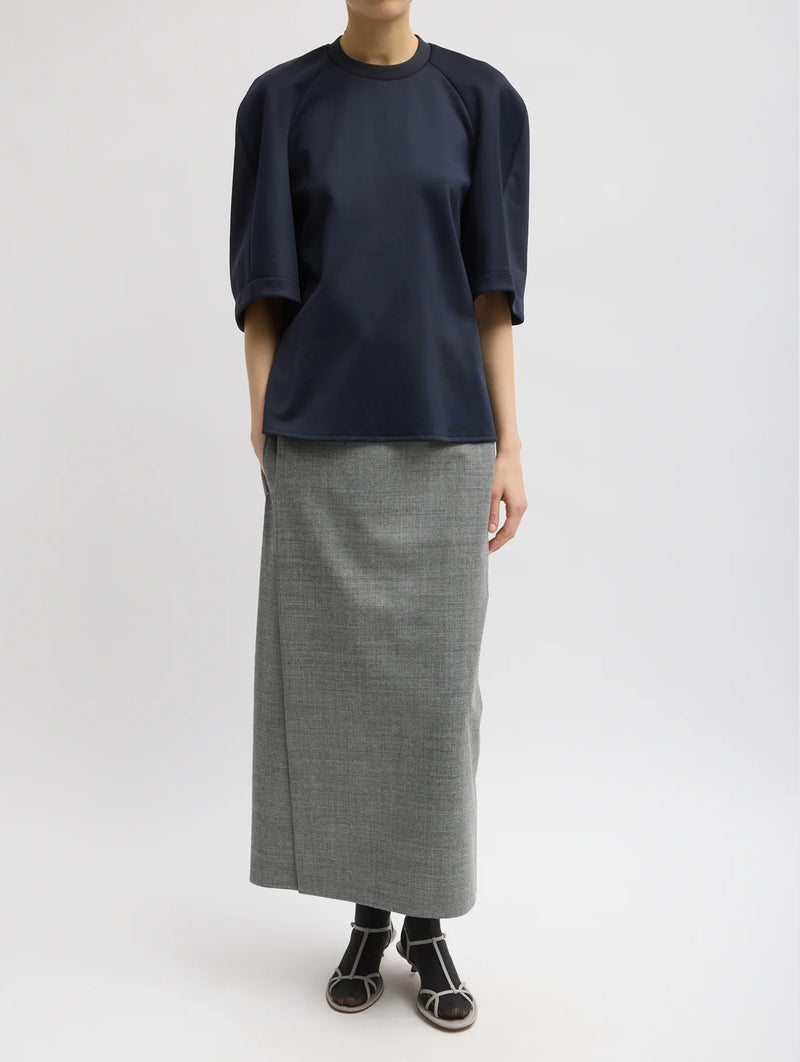 Active Knit Raglan Top in Navy