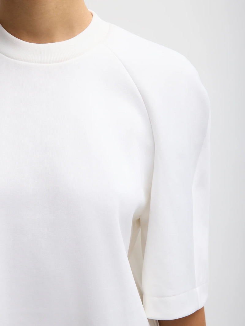 Active Knit Raglan Top in White