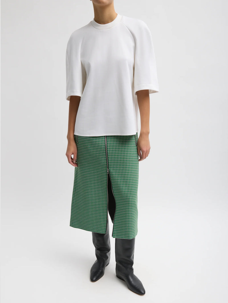 Active Knit Raglan Top in White