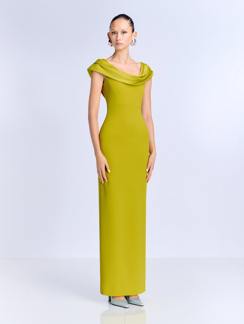Adele Maxi Dress in Chartreuse