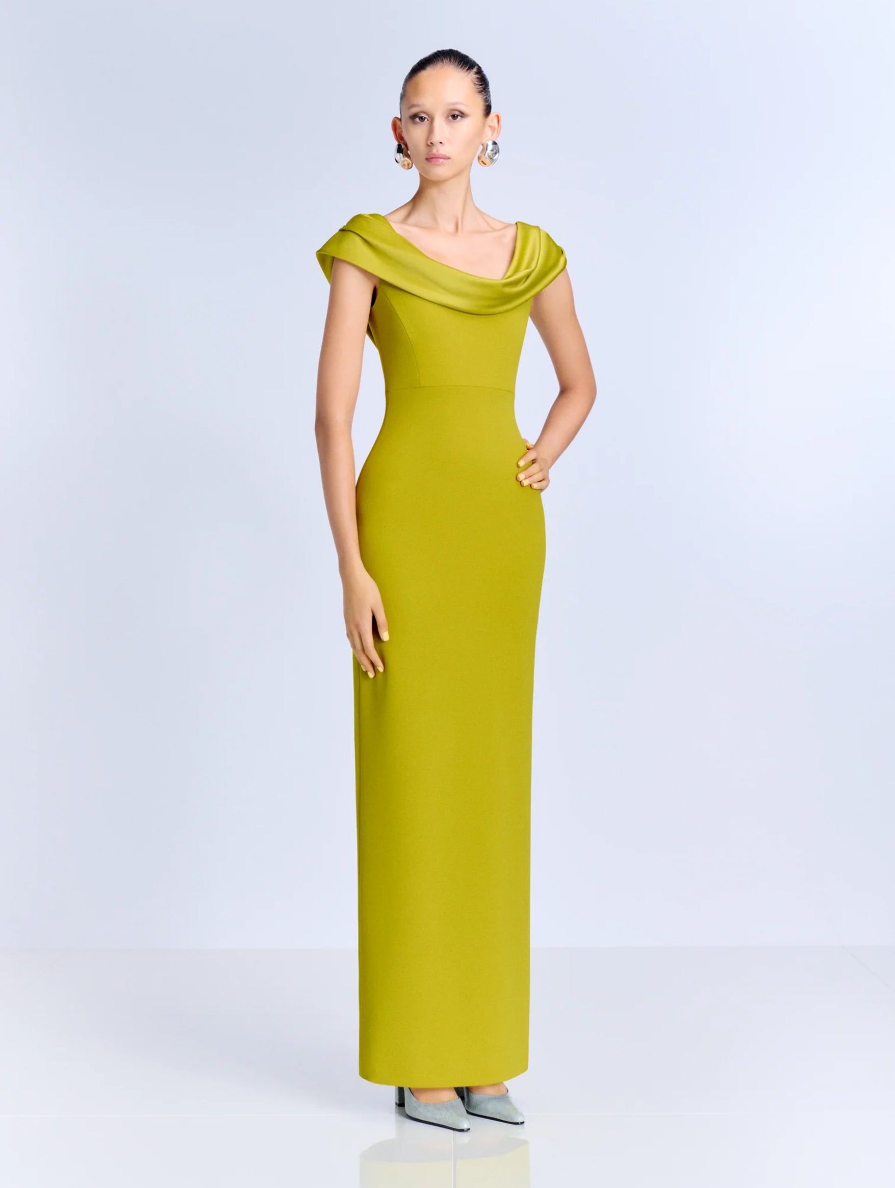 Adele Maxi Dress in Chartreuse