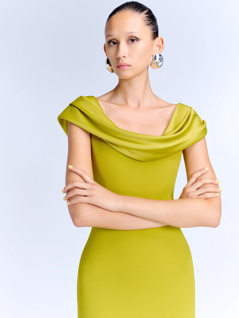 Adele Maxi Dress in Chartreuse