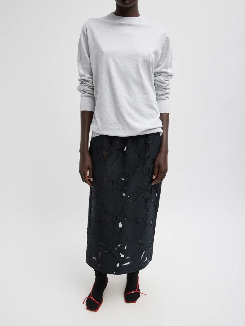 Adelle Fil Coupe Pencil Skirt in Black