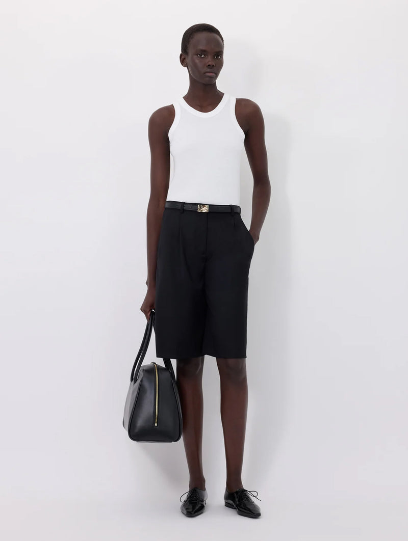 Adler Wool Bermuda Shorts in Black