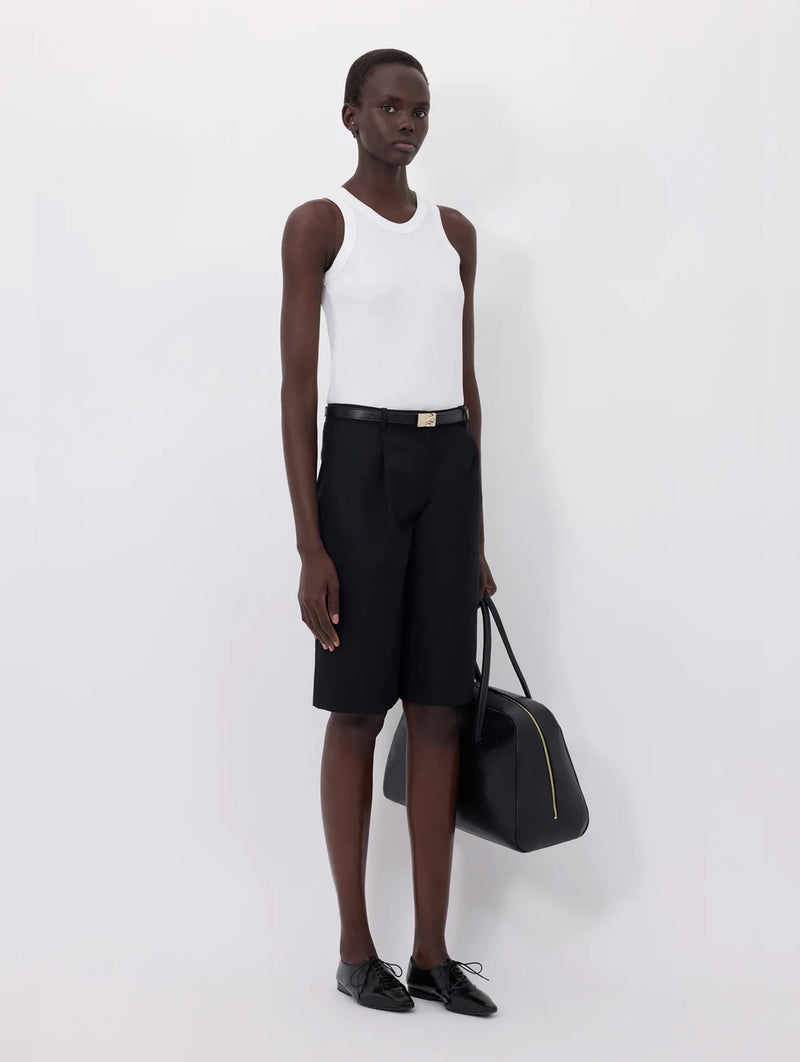 Adler Wool Bermuda Shorts in Black