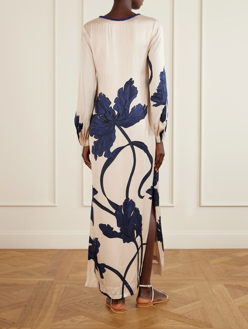 Aduma Embroidered Tunic in Navy Florals