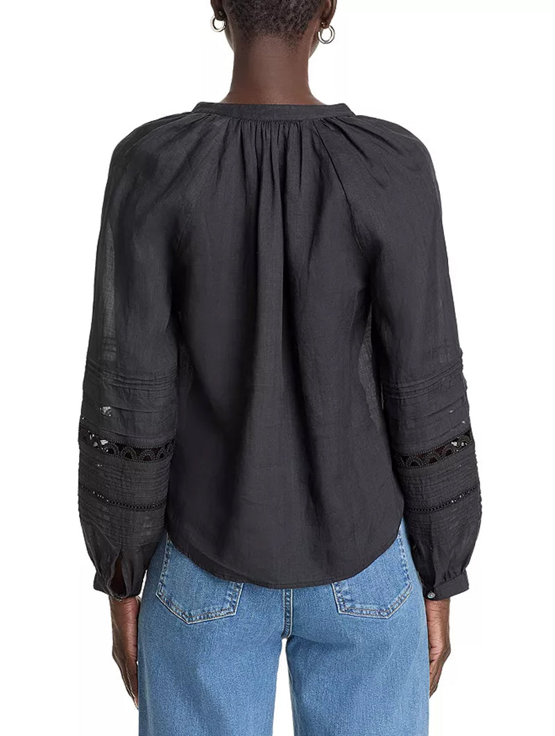 Ailani Ramie Top in Black
