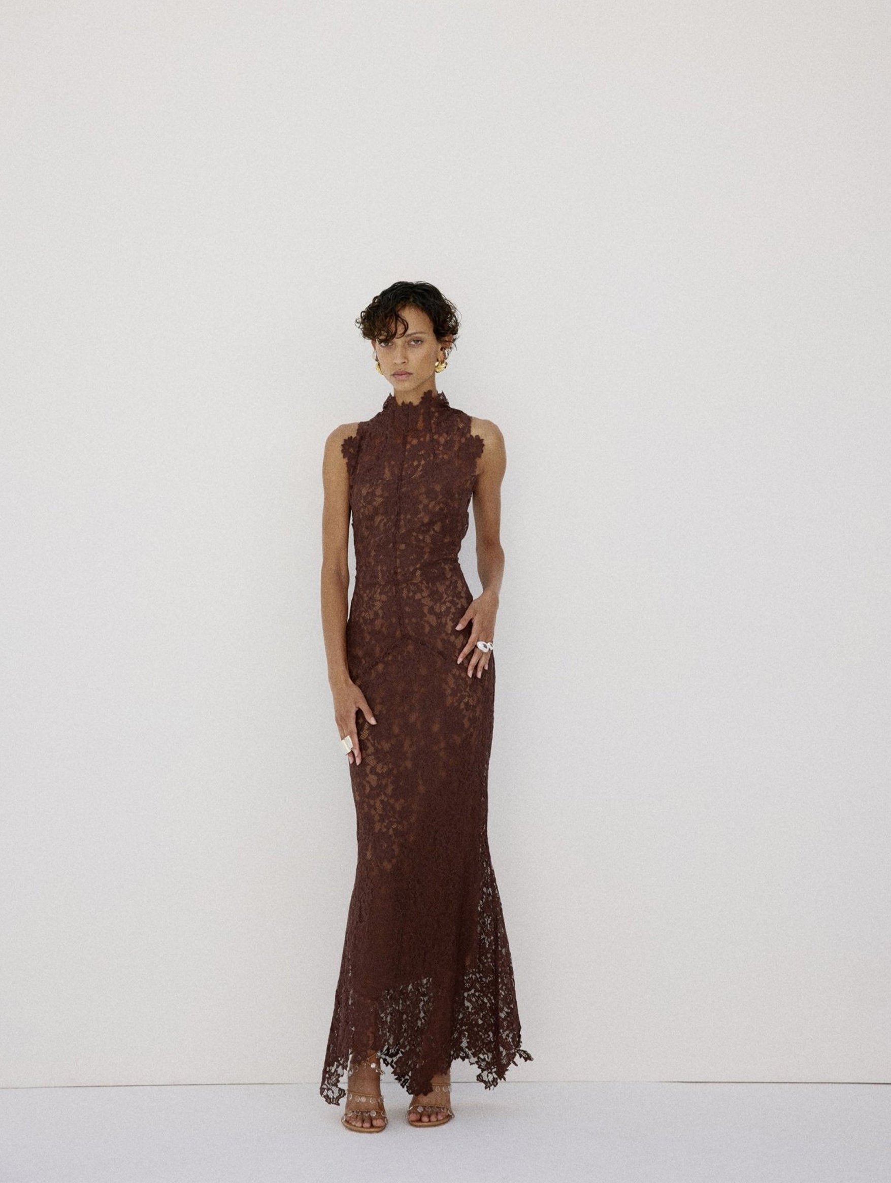 Ainhoa Maxi Dress in Brown