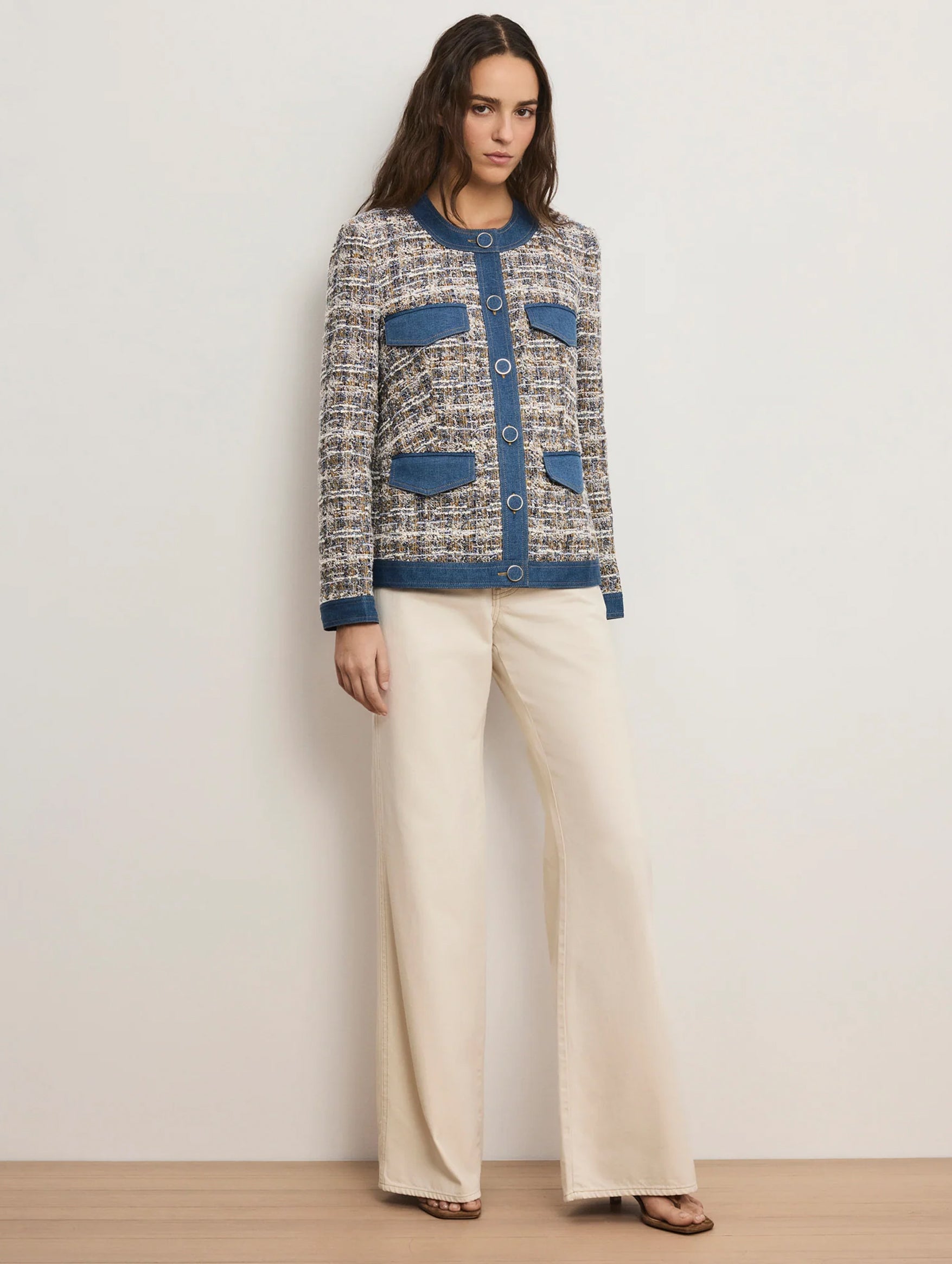 Ainslie Jacket in Navy Multi
