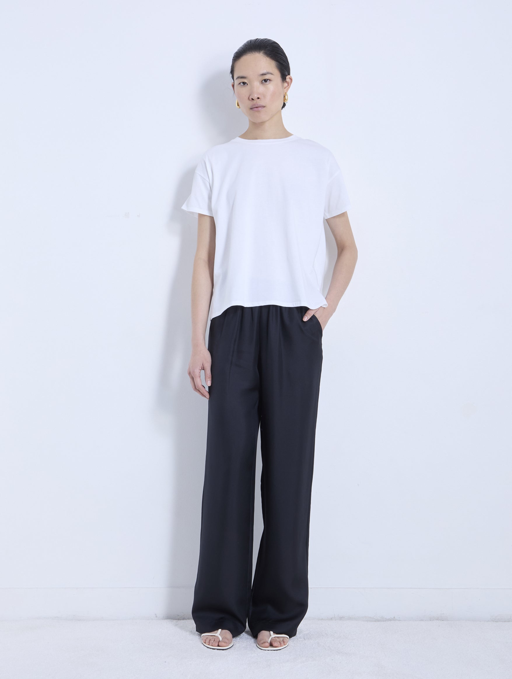 Alera Silk Pants in Black