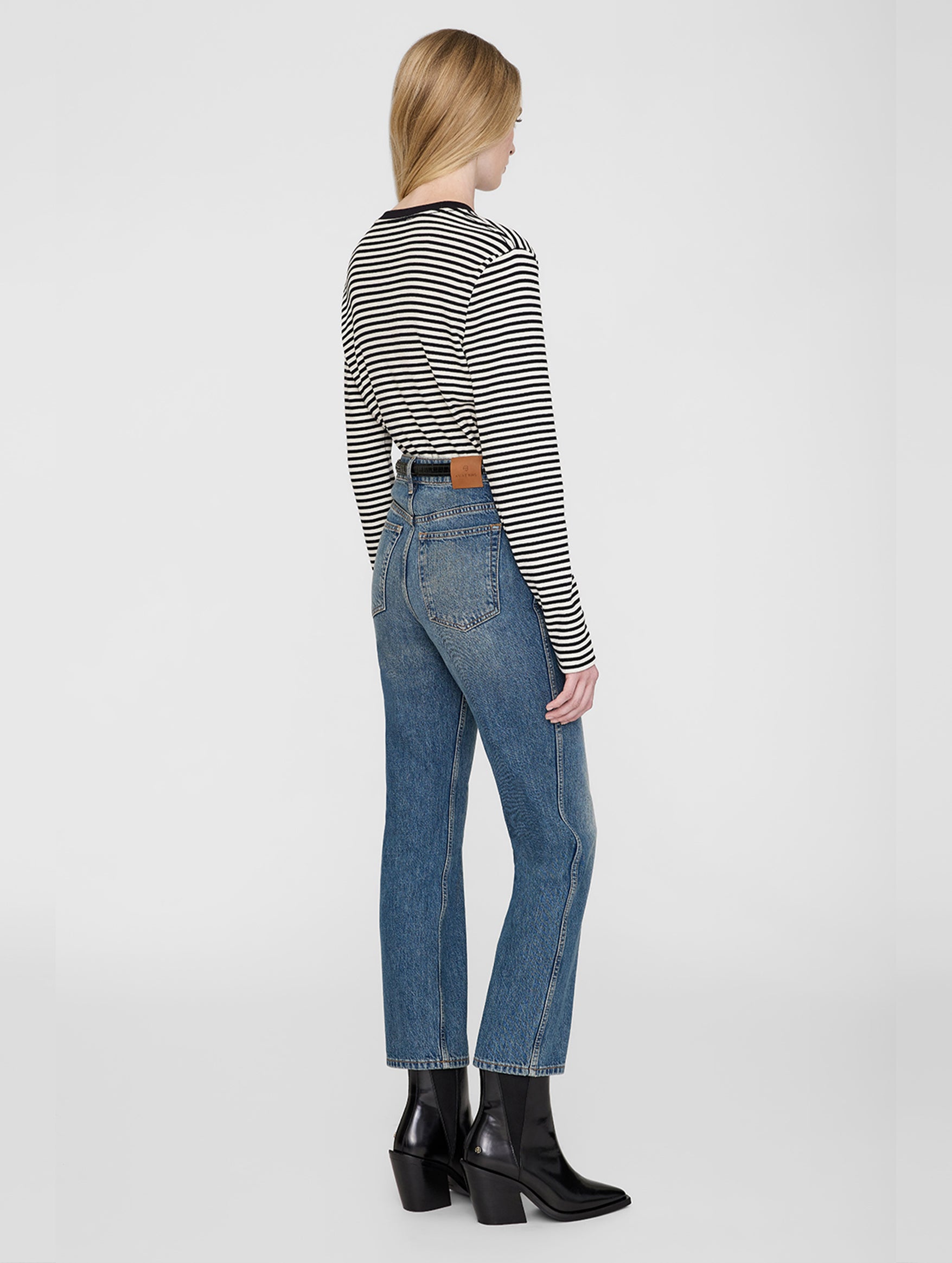 Alessia Long Sleeve Tee in Stripe